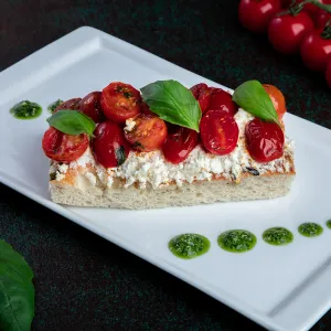 Tomato and ricotta bruschetta