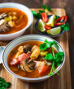TOM YUM SOUP, VEG/CHICKEN /SEA FOOD