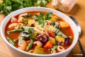 CLEAR BASIL SOUP, VEG/CHICKEN /SEA FOOD