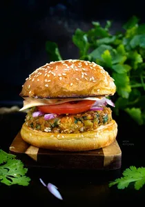 Aloo Tikki Desi Burger