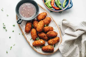 Veg Nuggets with Sweet Chilli Sauce