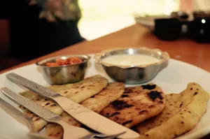 Mix Parantha with Curd & Pickle