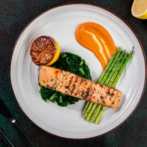 Grilled salmon